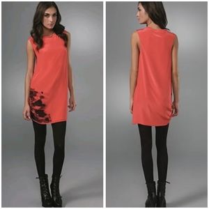 Pencey "Punk" Coral Hot Pink Silk Tunic Dress
